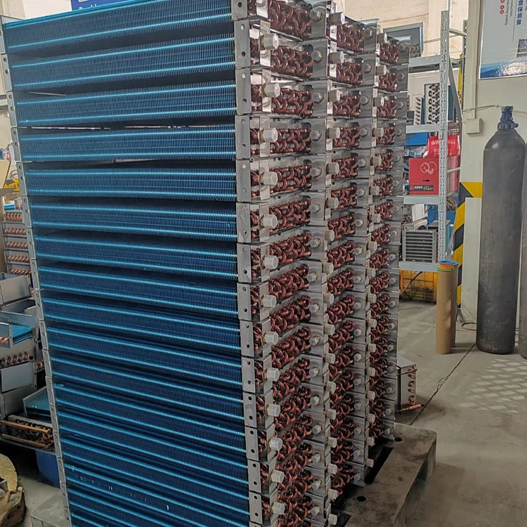 Blue Copper Tube Aluminum Fin Evaporator